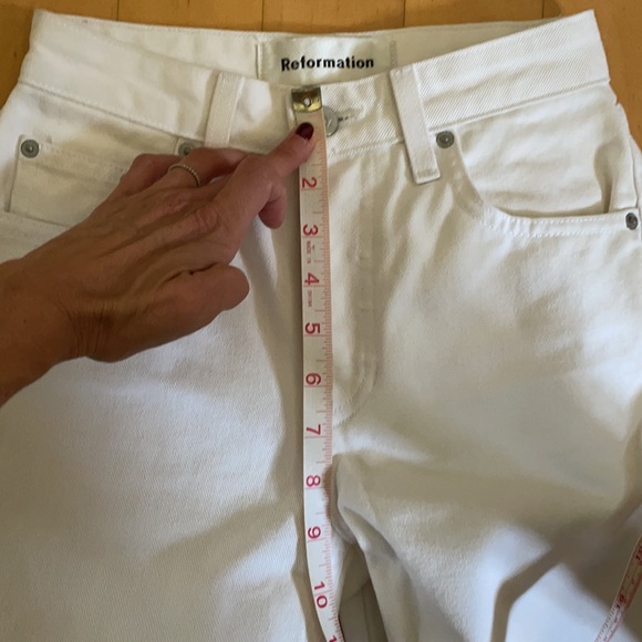 NWT Reformation High Relaxed Jean crop white 23 - Picture 11 of 12